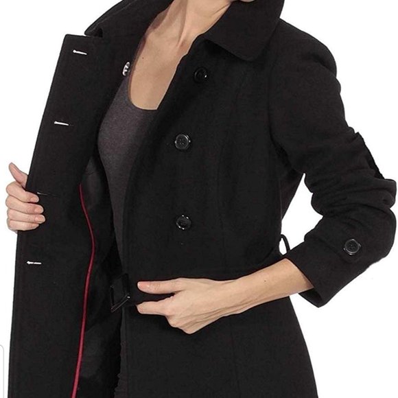 Alpine Swiss Double Breasted Black Jacket Size Large NWT - Picture 5 of 8